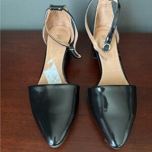 J.Jill D’orsay patent leather ankle strap low heel pumps